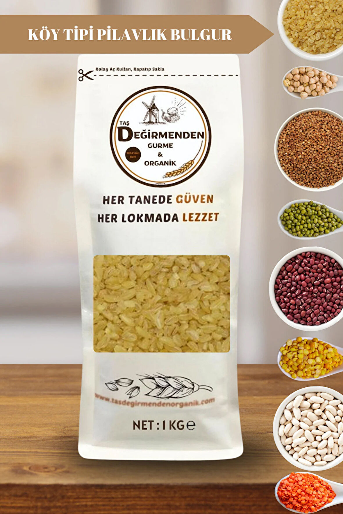 Organik Atalık Köy Tipi Pilavlık Bulgur - 1 Kilo