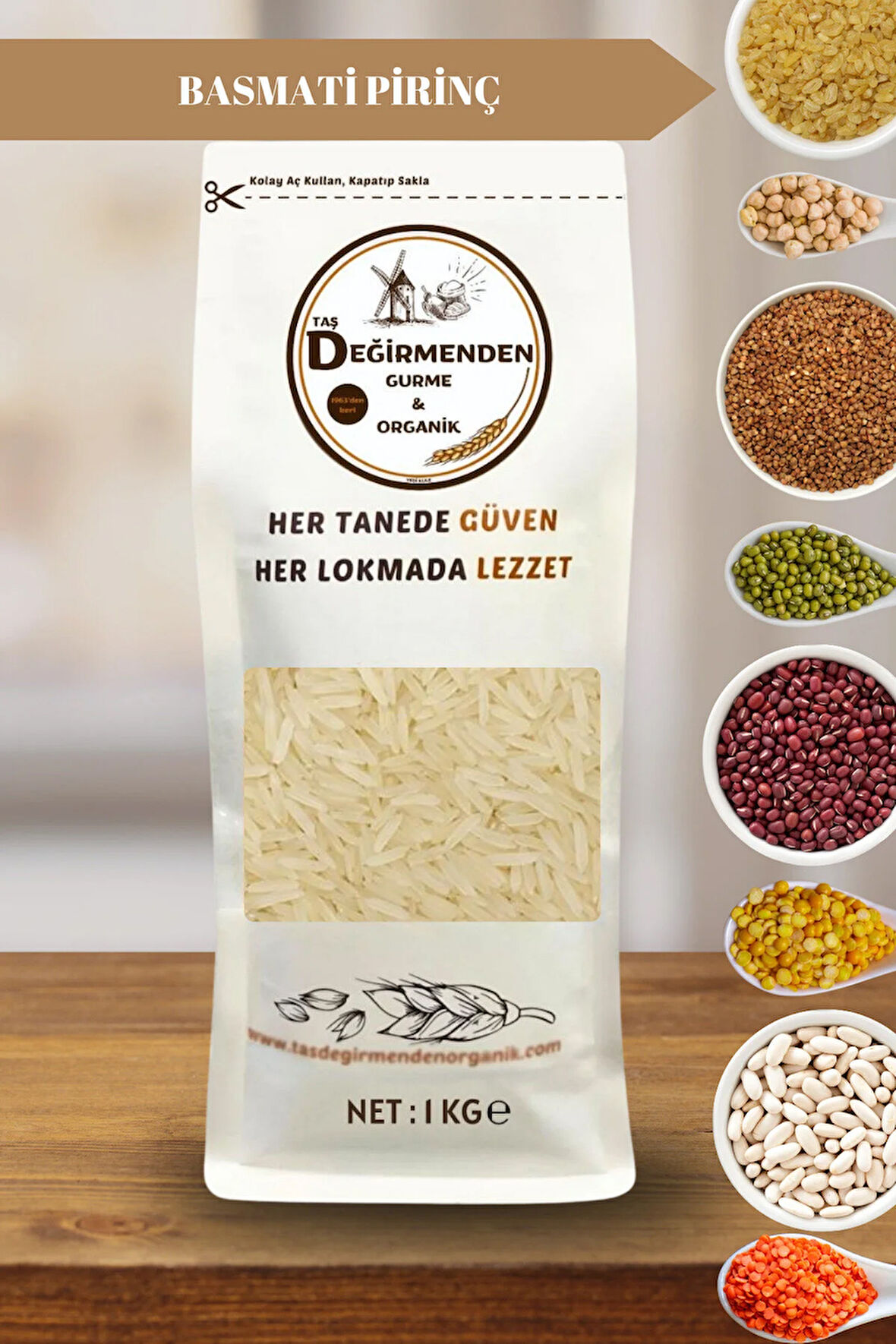 Organik Basmati Pirinç - 1 Kilo