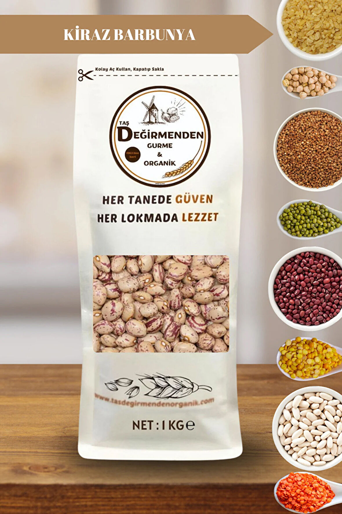 Organik Atalık Kiraz Barbunya - 1 Kilo
