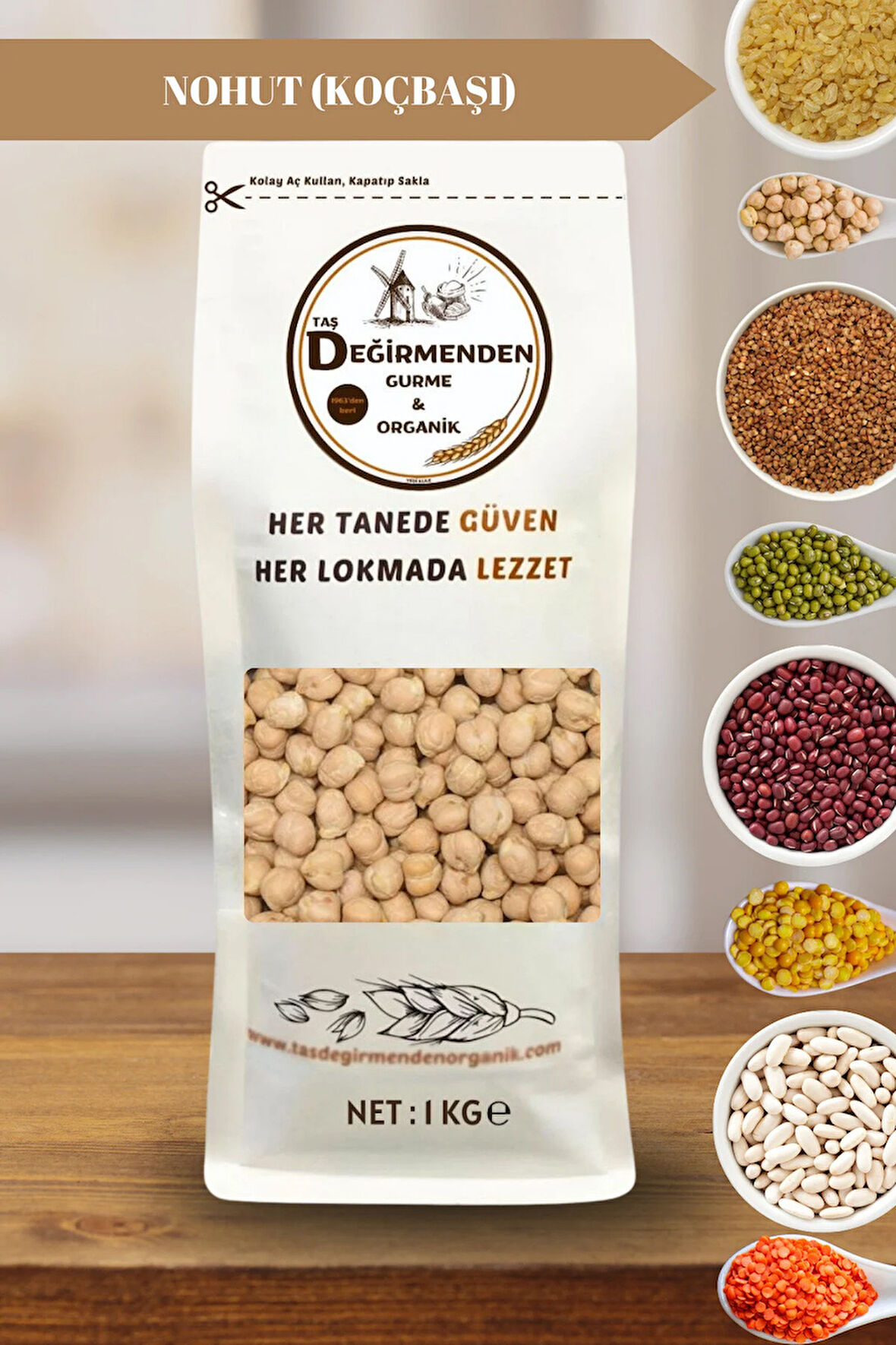 Atalık Nohut (Koçbaşı) (9MM) - 1 Kilo