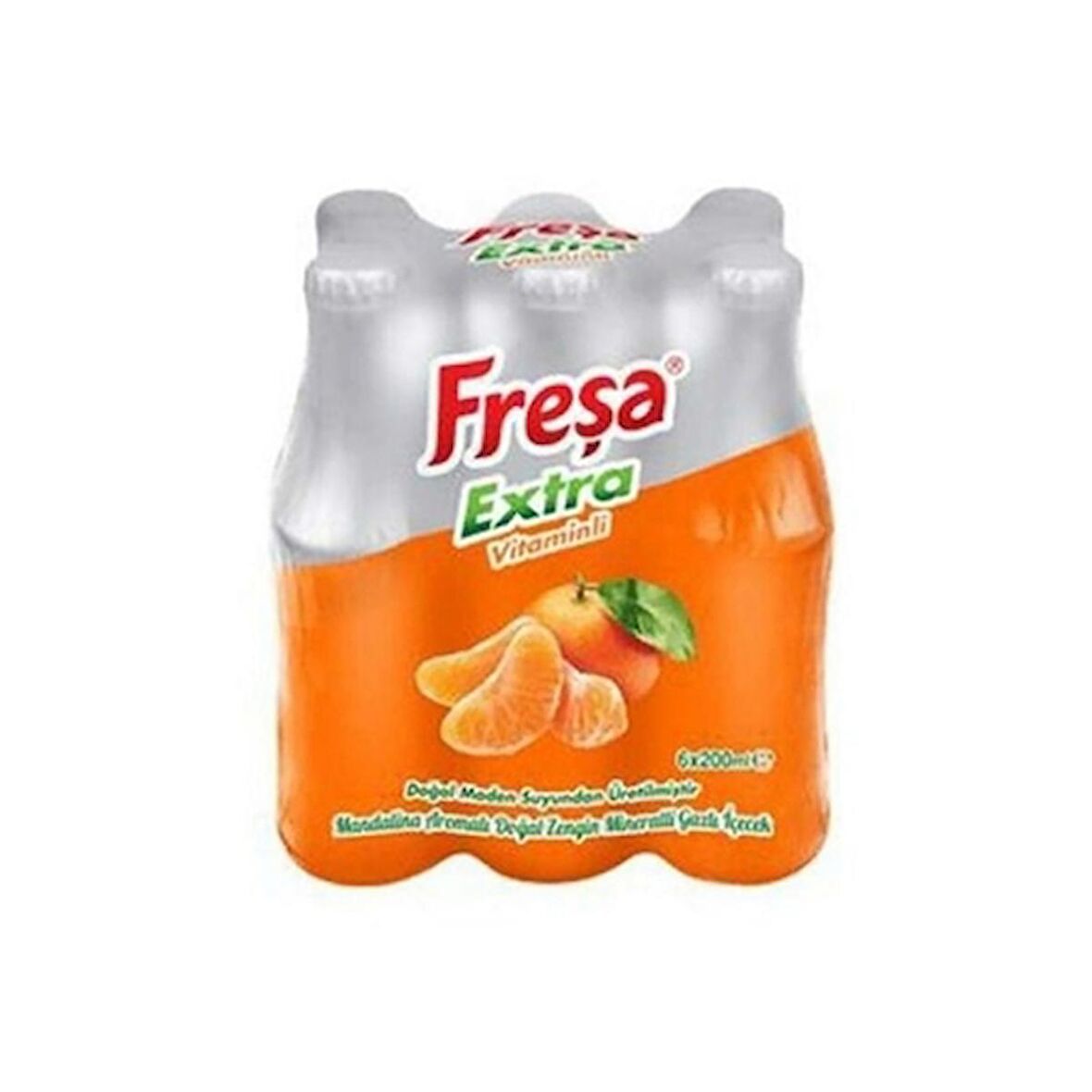 Freşa Extra Mandalina  Aromalı Doğal Maden Suyu 6x200 ml. (meyveli soda)