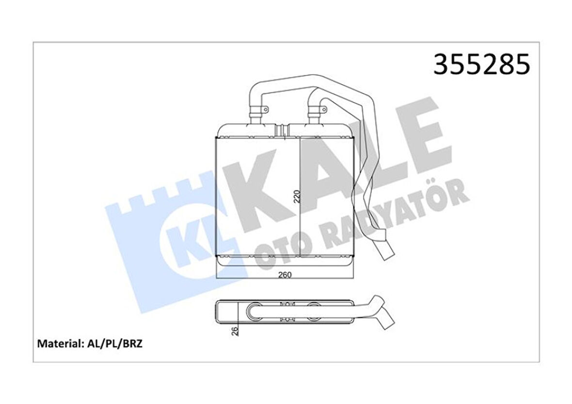 İveco Ticarı Kalorıfer Radyatoru İveco Daıly III 2,8 3,0 99>07 - Kale 355285
