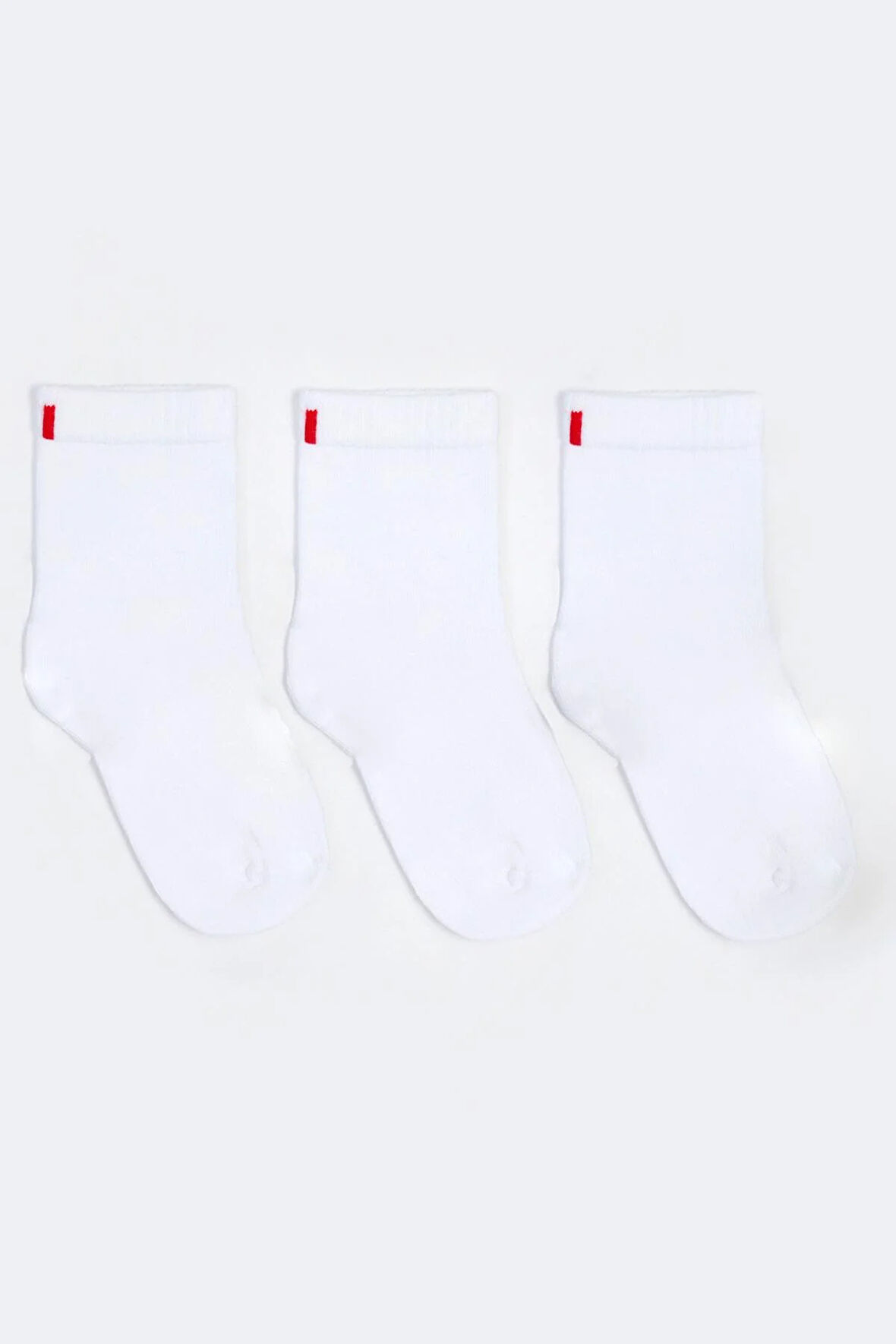 3'lü Paket Family Çocuk Soket Çorap Beyaz/Beyaz/Beyaz