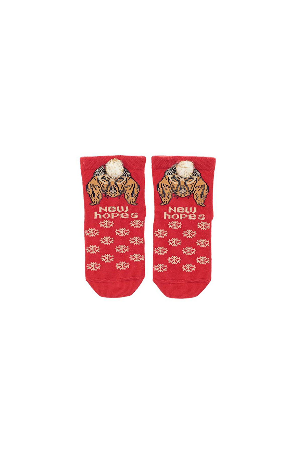 Christmas New Hopes Kız Bebek Çorap Kırmızı