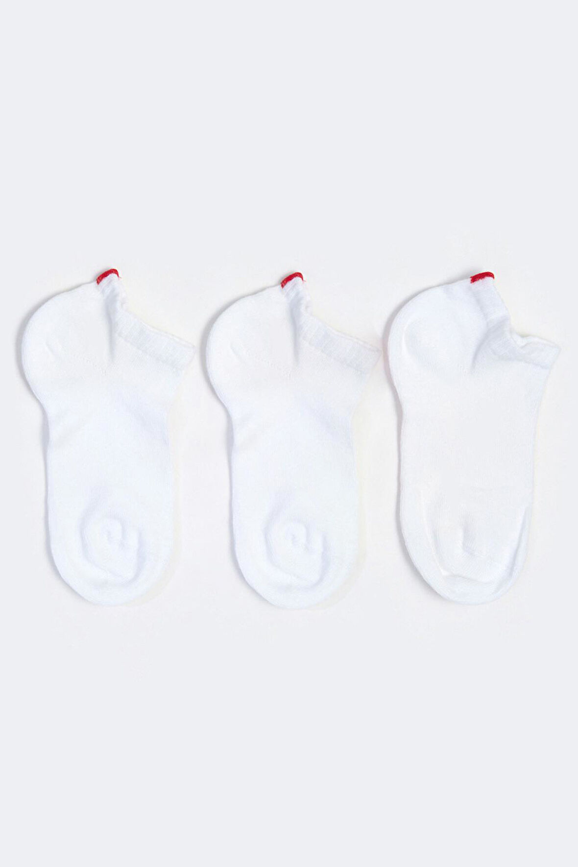 Run 3'lü Kadın Basic Patik Çorap Beyaz/Beyaz/Beyaz
