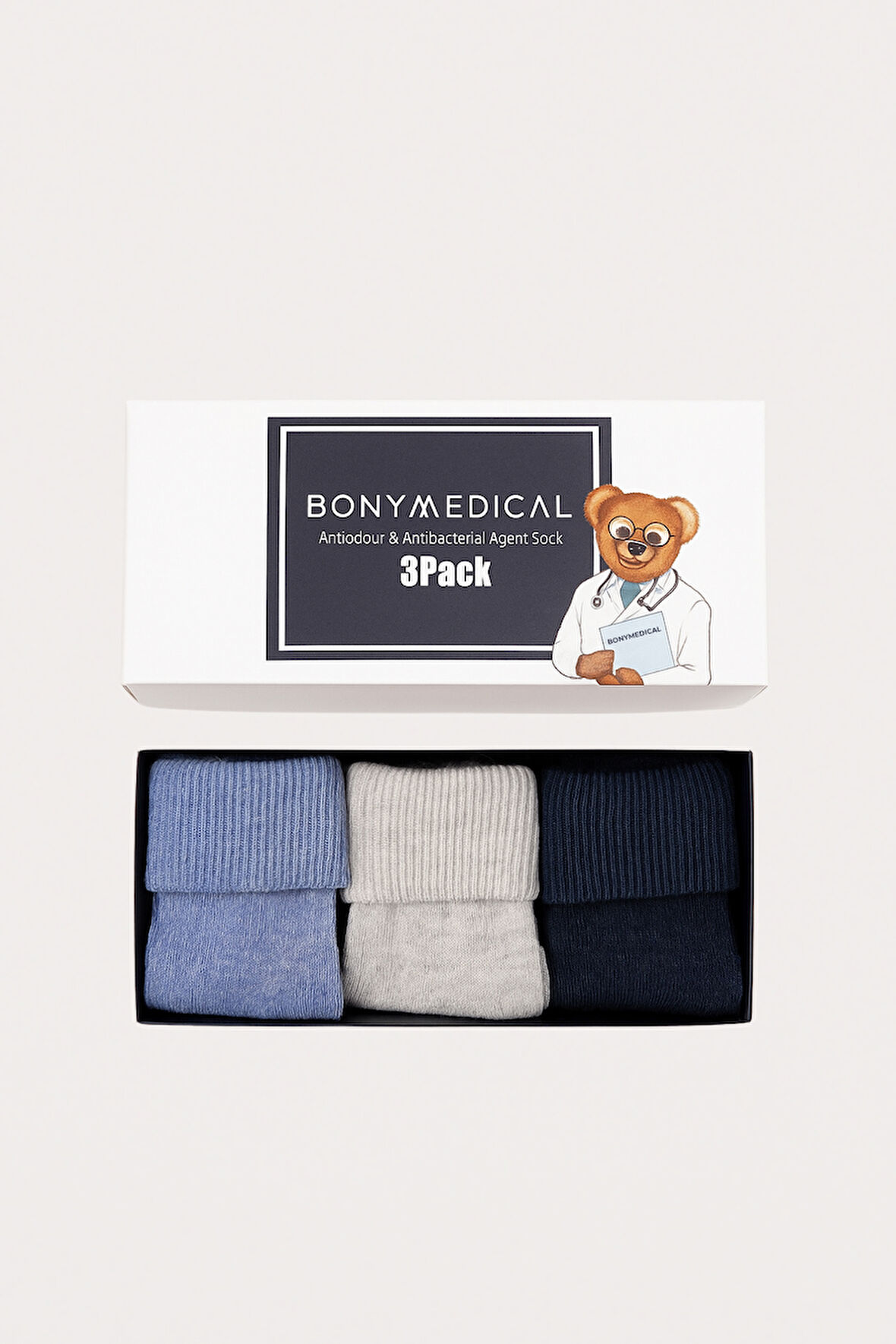 Bebek 3'lü Medikal Kutulu Soket Çorap