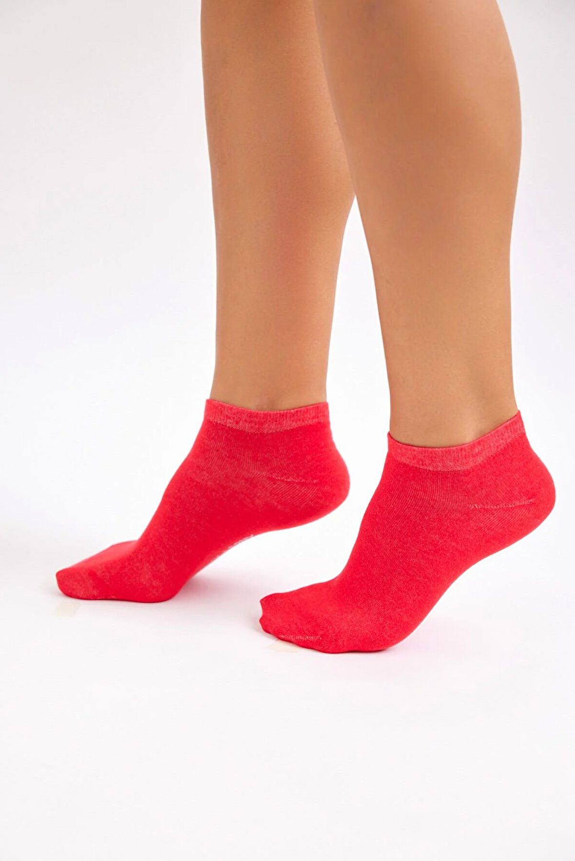 Kadın Pamuklu Patik Çorap Fuşya