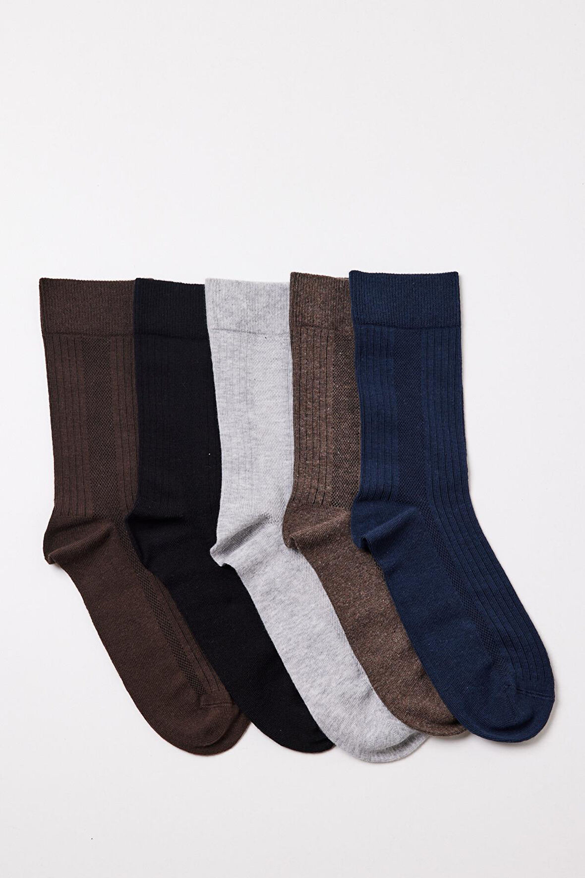 5'li Paket Erkek Soket Çorap Çok Renkli