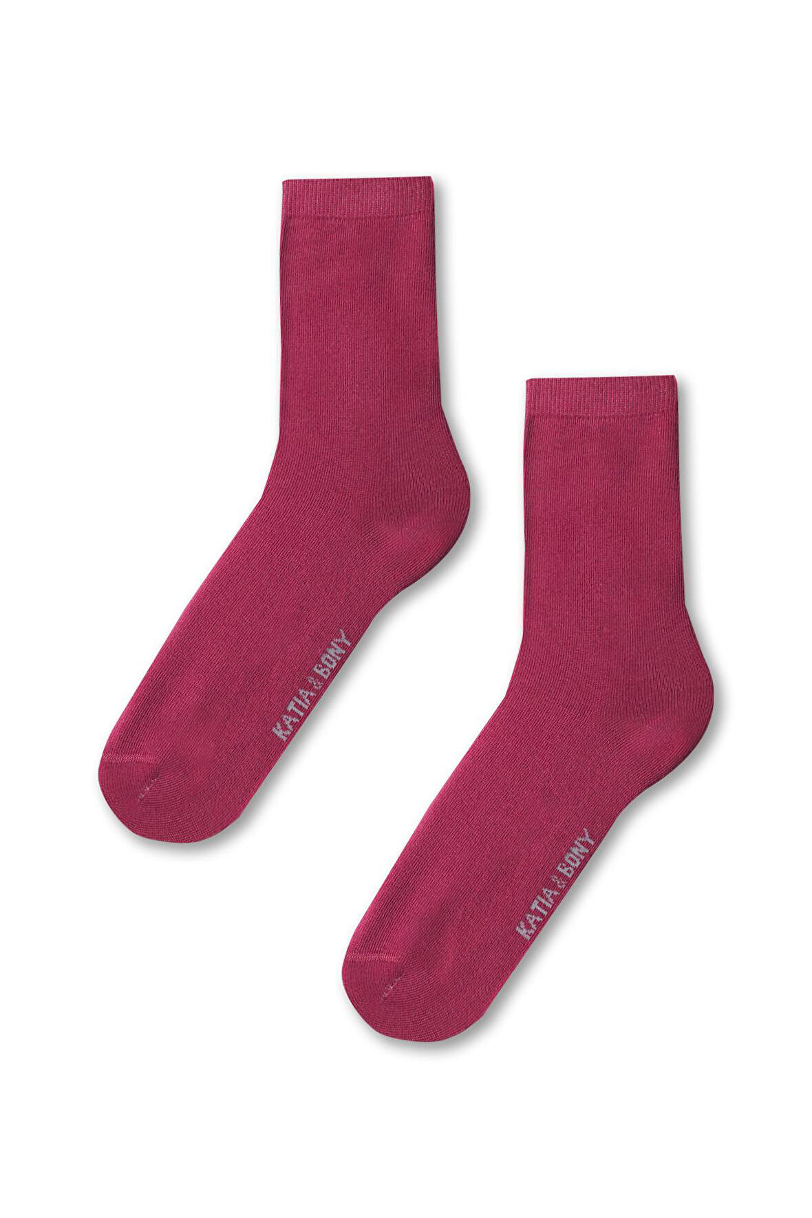 Kadın Family Basic Soket Çorap Cherry