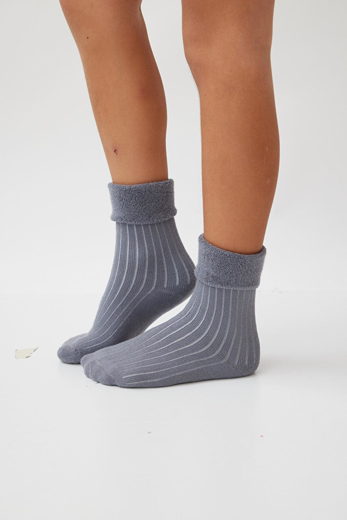 Kız Çocuk Havlu Çorap Antrasit