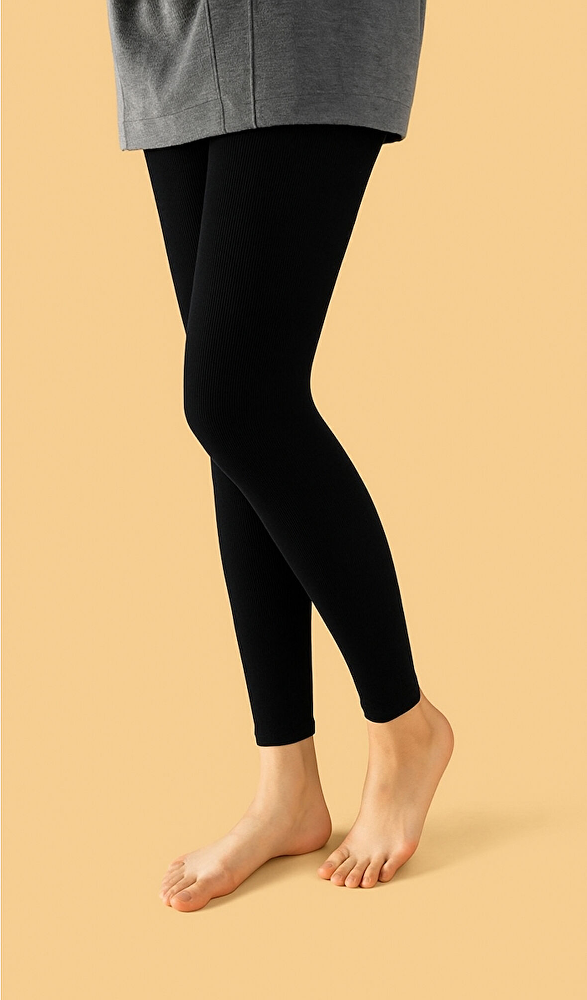 Kadın Şardonlu  Tayt Siyah