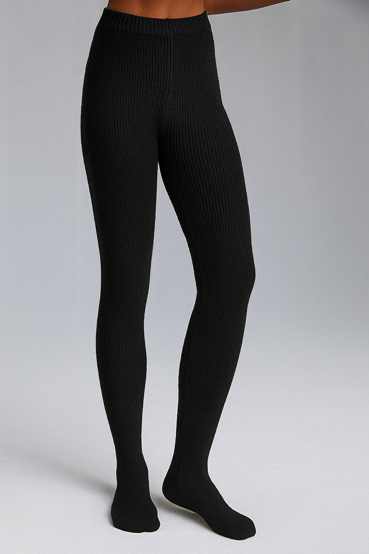 Kadın Şardonlu Külotlu Çorap Siyah