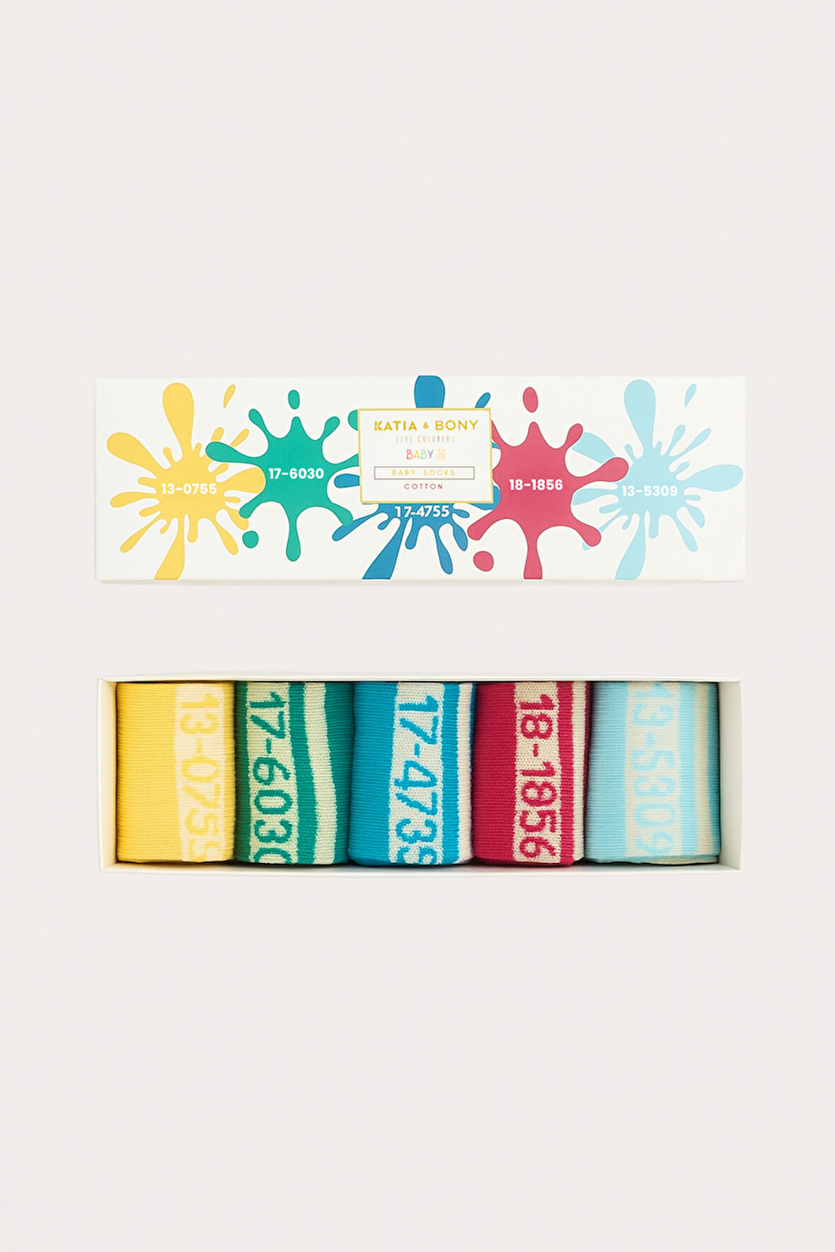 Bebek Pantone Renkli 5'li Kutulu Soket Çorap