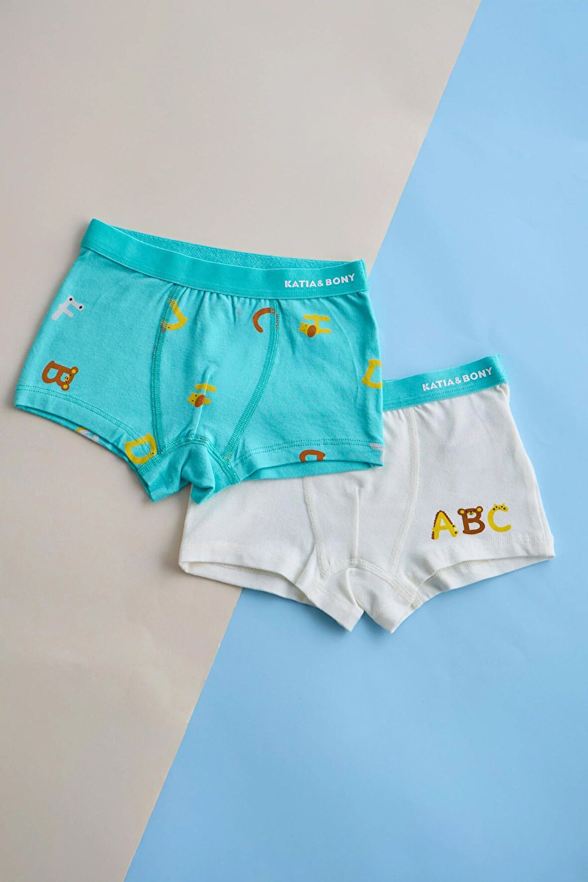 Erkek Çocuk 2 li Paket Alfabe Desenli Boxer
