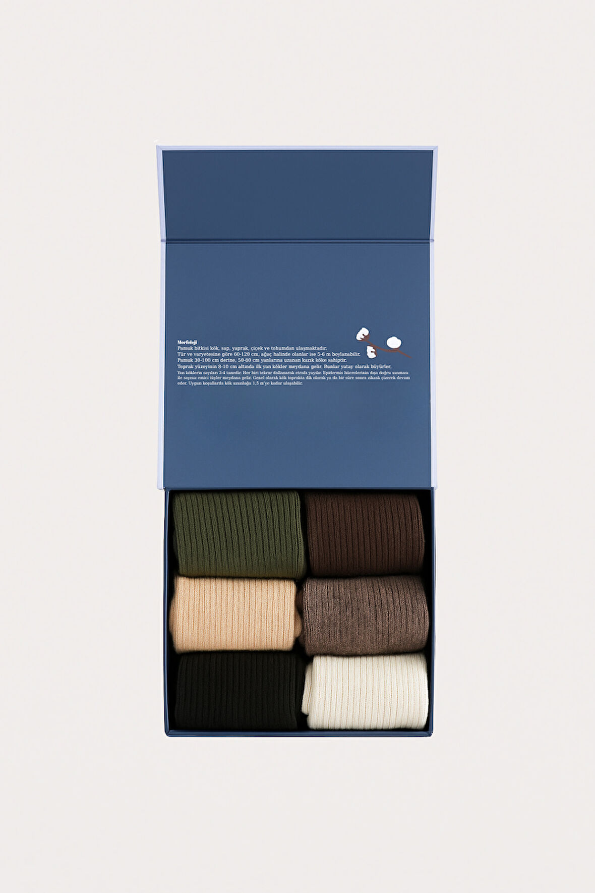 	Erkek 6'lı Paket Kutulu Premium Soket Çorap Kahverengi Mix