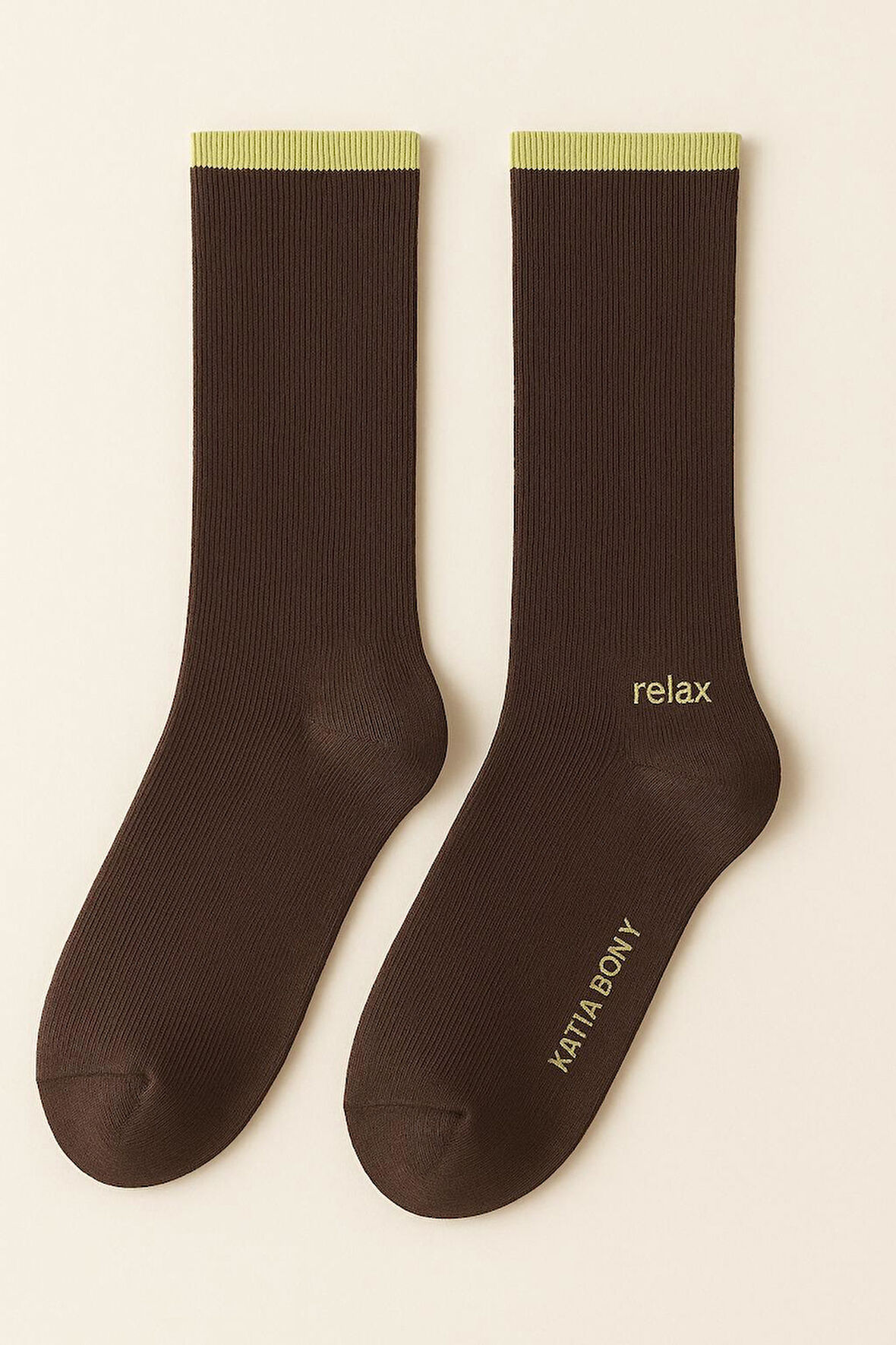 Erkek Relax Baskılı Soket Çorap Kahverengi