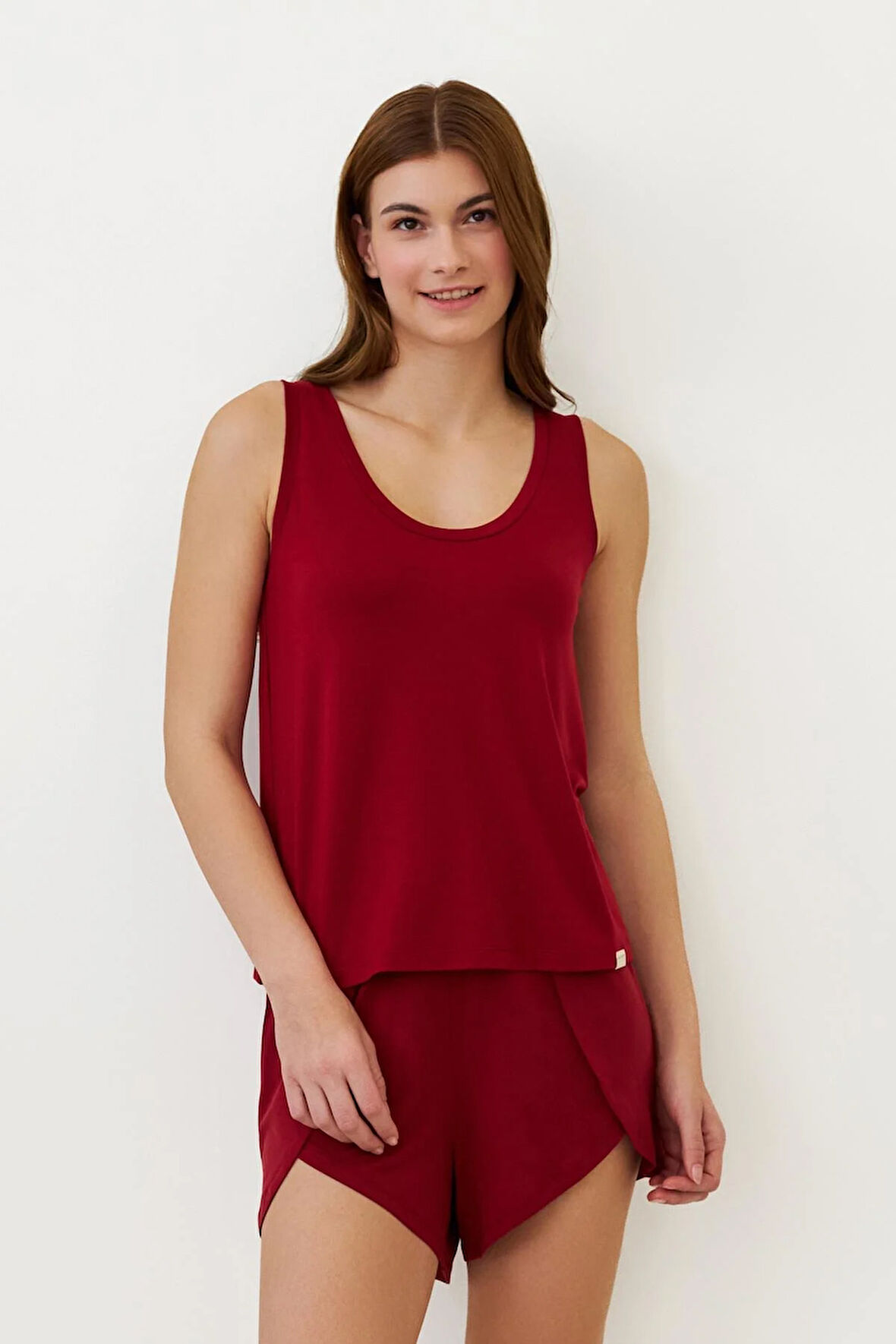 Kadın Luxury Askılı Üst Bordo