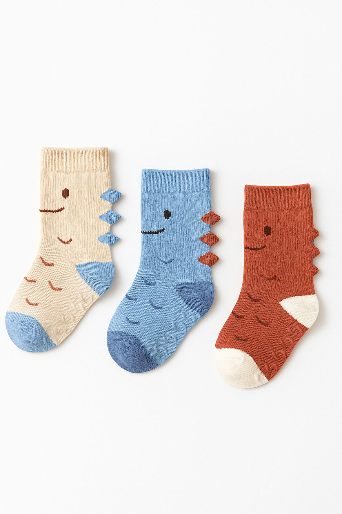 Bebek Sevimli Canavar Desenli 3'lü Soket Çorap