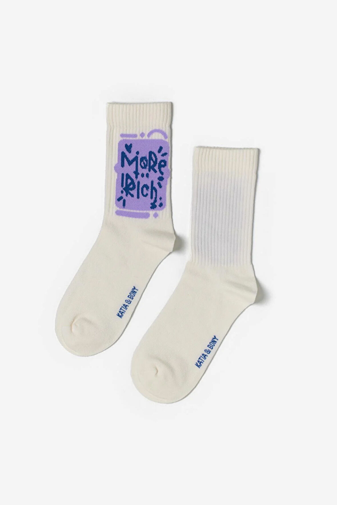 Lila Renkli Bakılı Soket Çorap