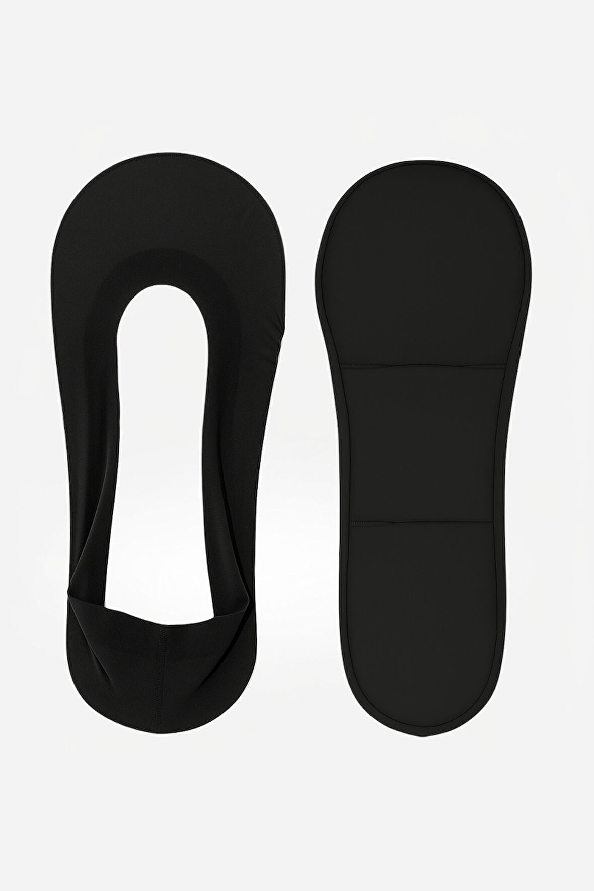 Kadın Tabanı Pedli Lazer Kesim Görünmez Çorap Siyah