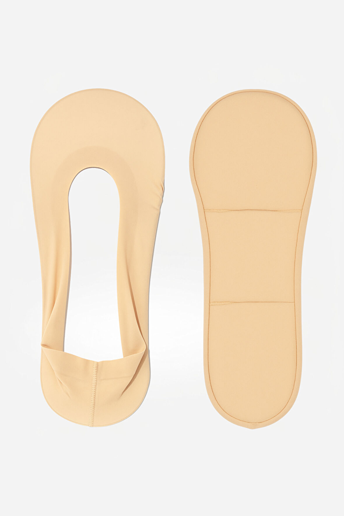 Kadın Tabanı Pedli Lazer Kesim Görünmez Çorap Ten