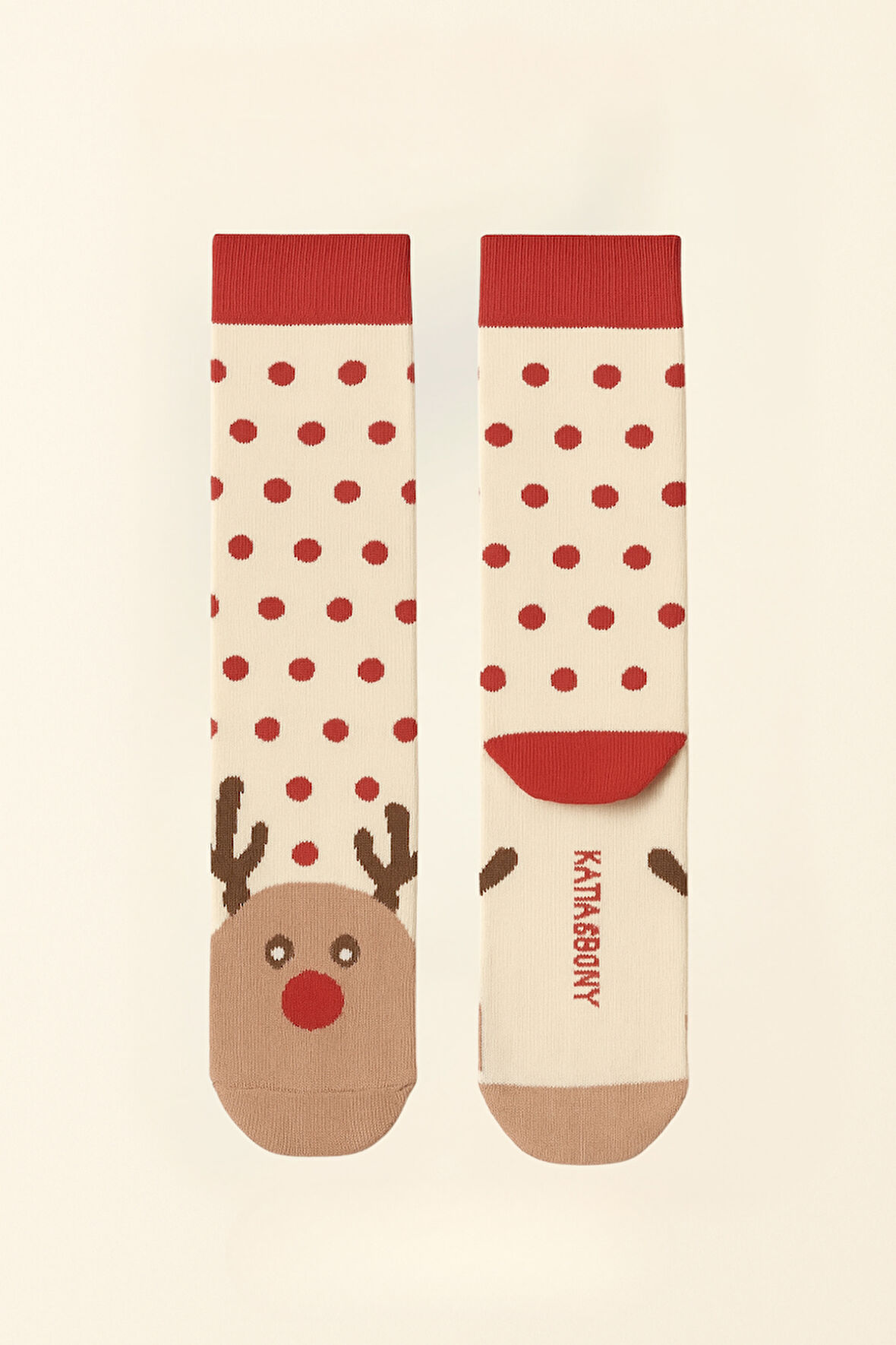 Unisex Geyikli Yılbaşı Soket Çorap