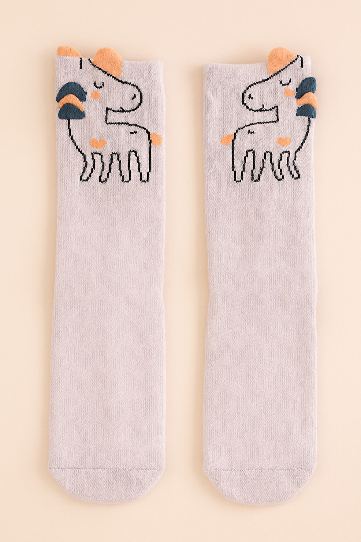 Çocuk Hayvan Desenli Soket Çorap Lila