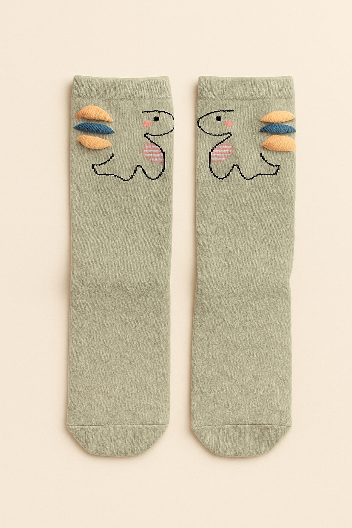 Çocuk Hayvan Desenli Soket Çorap Yeşil