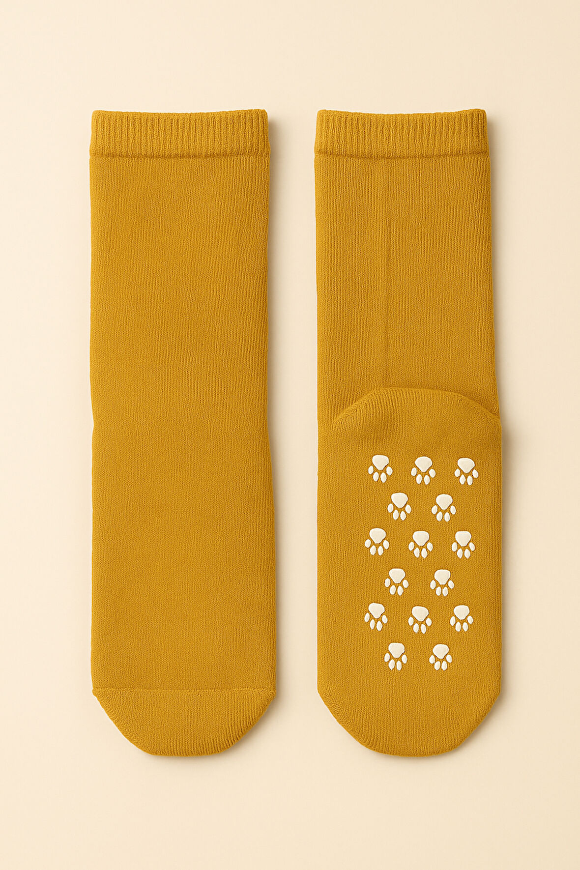 Çocuk Basic Soket Çorap Hardal