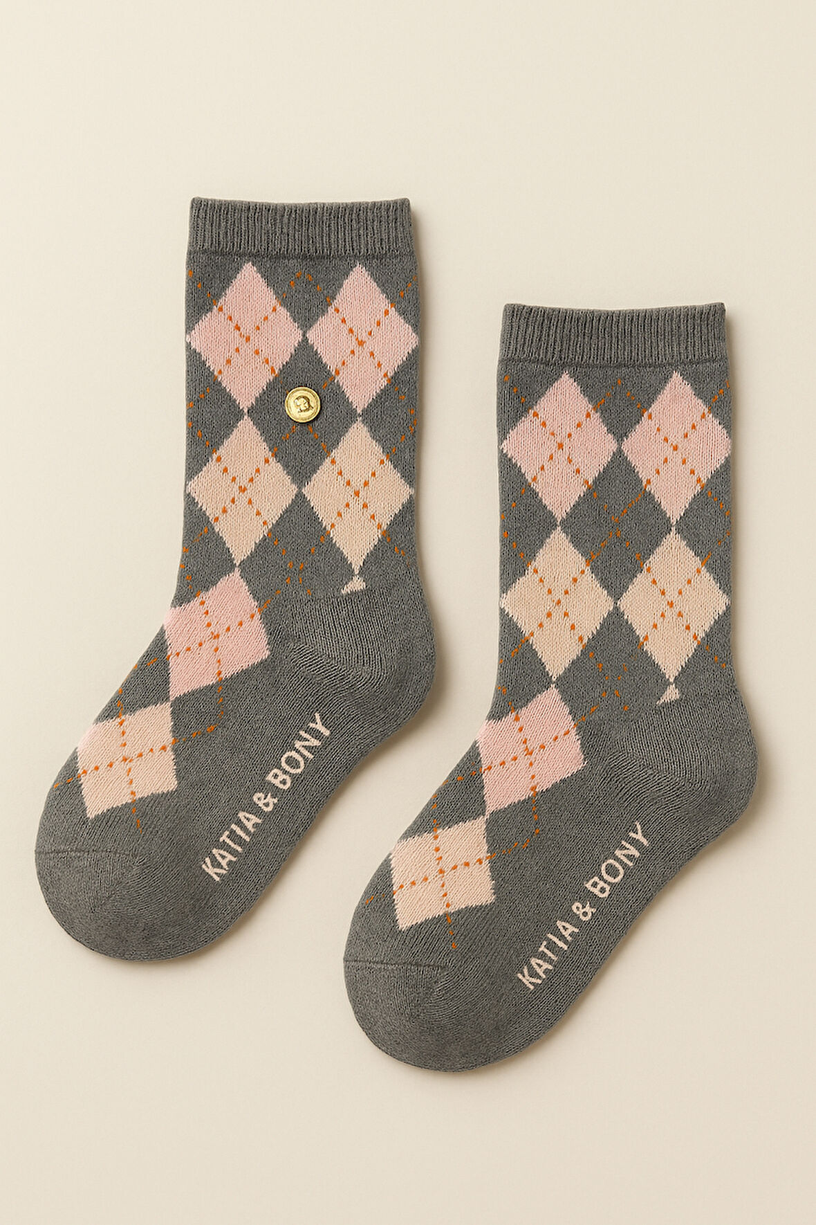 Kız Çocuk Ekoseli Soket Çorap 