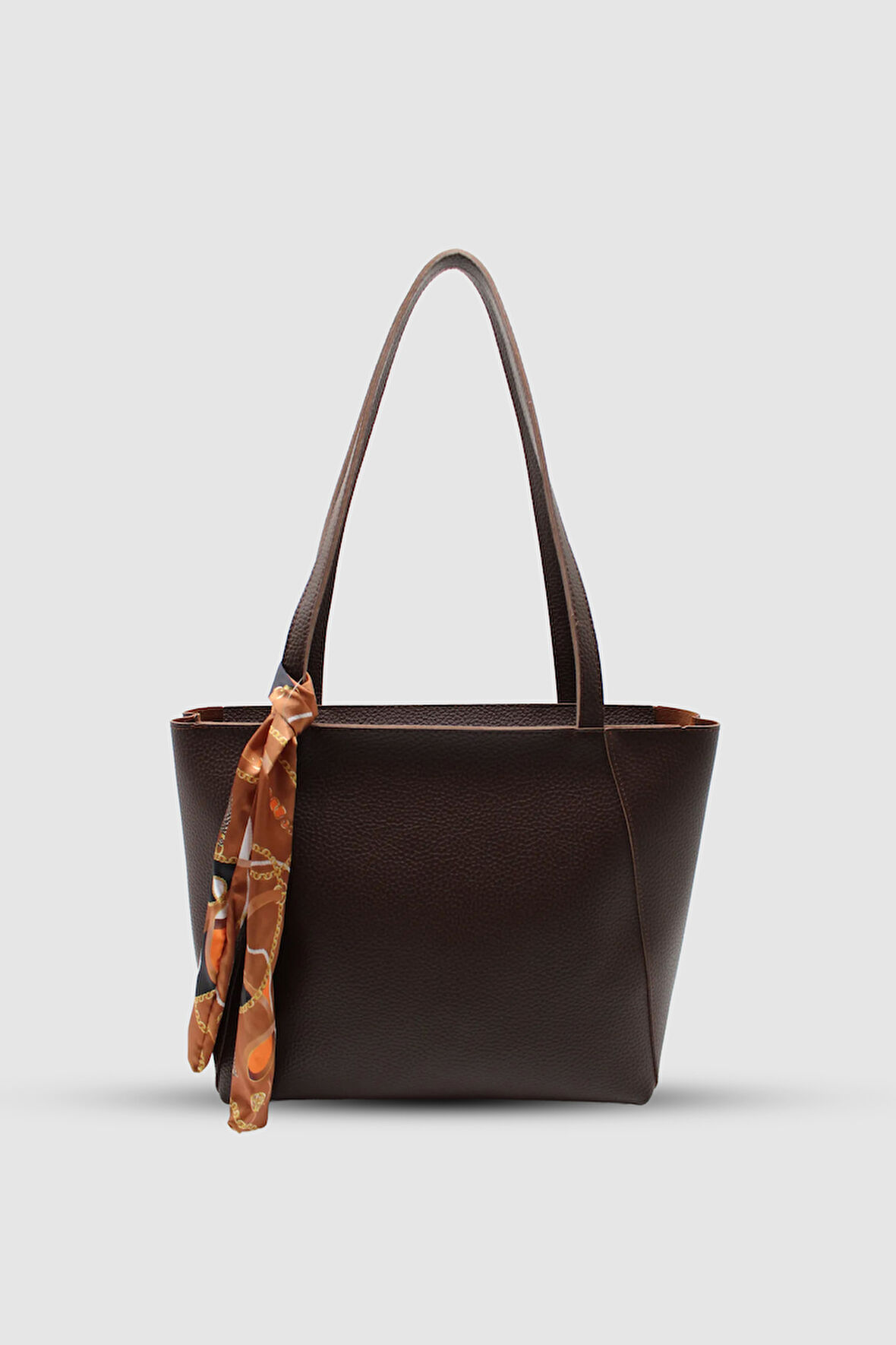 Melor Fular Detaylı Omuz Çantası Acı Kahve