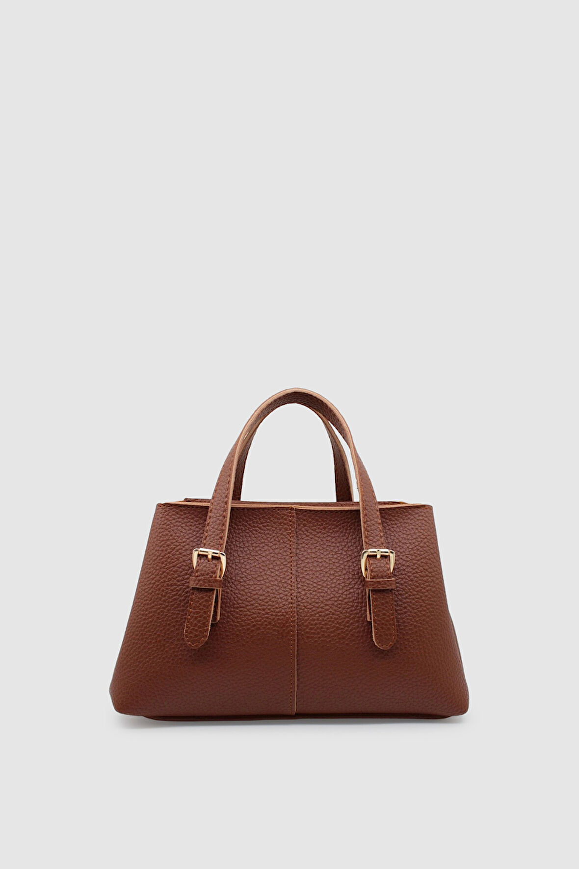 Yenvi Kemer Detaylı Çapraz Askılı El ve Kol Çantası Taba