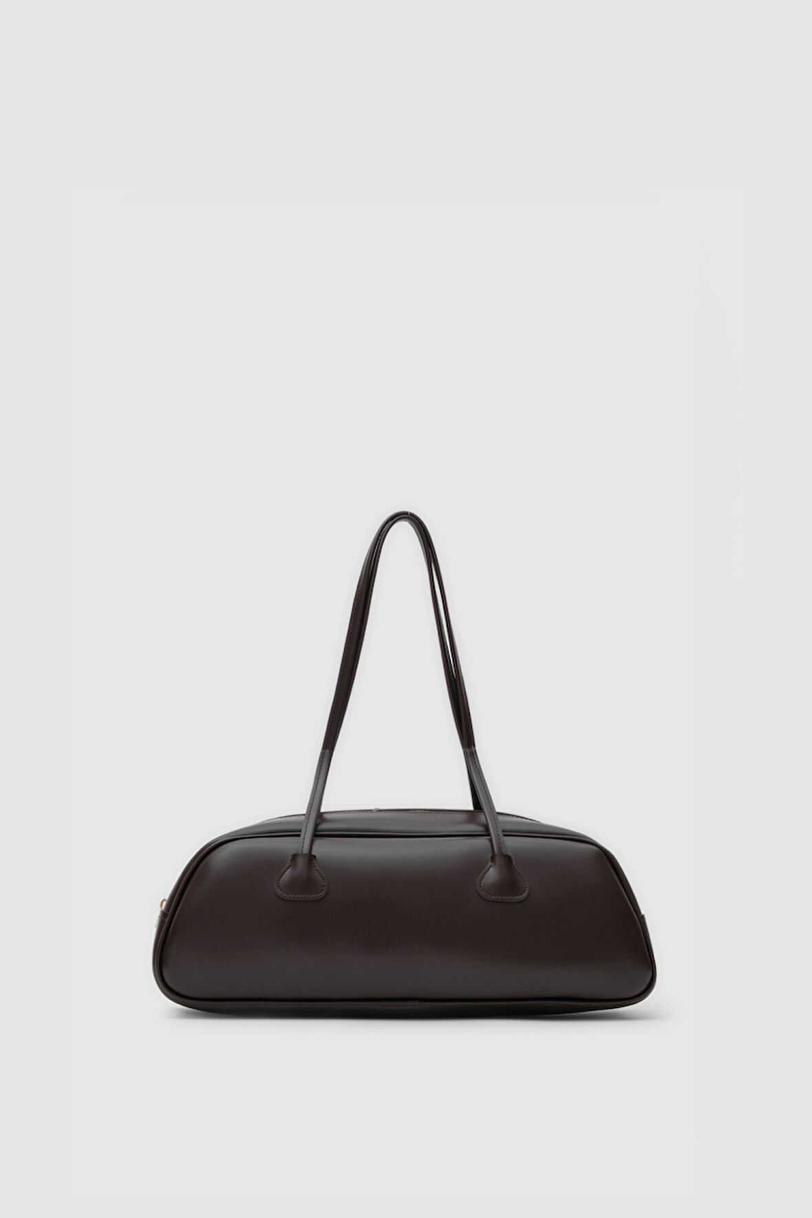 Velmi Mat Görünümlü El, Kol ve Omuz Çantası Acı Kahve