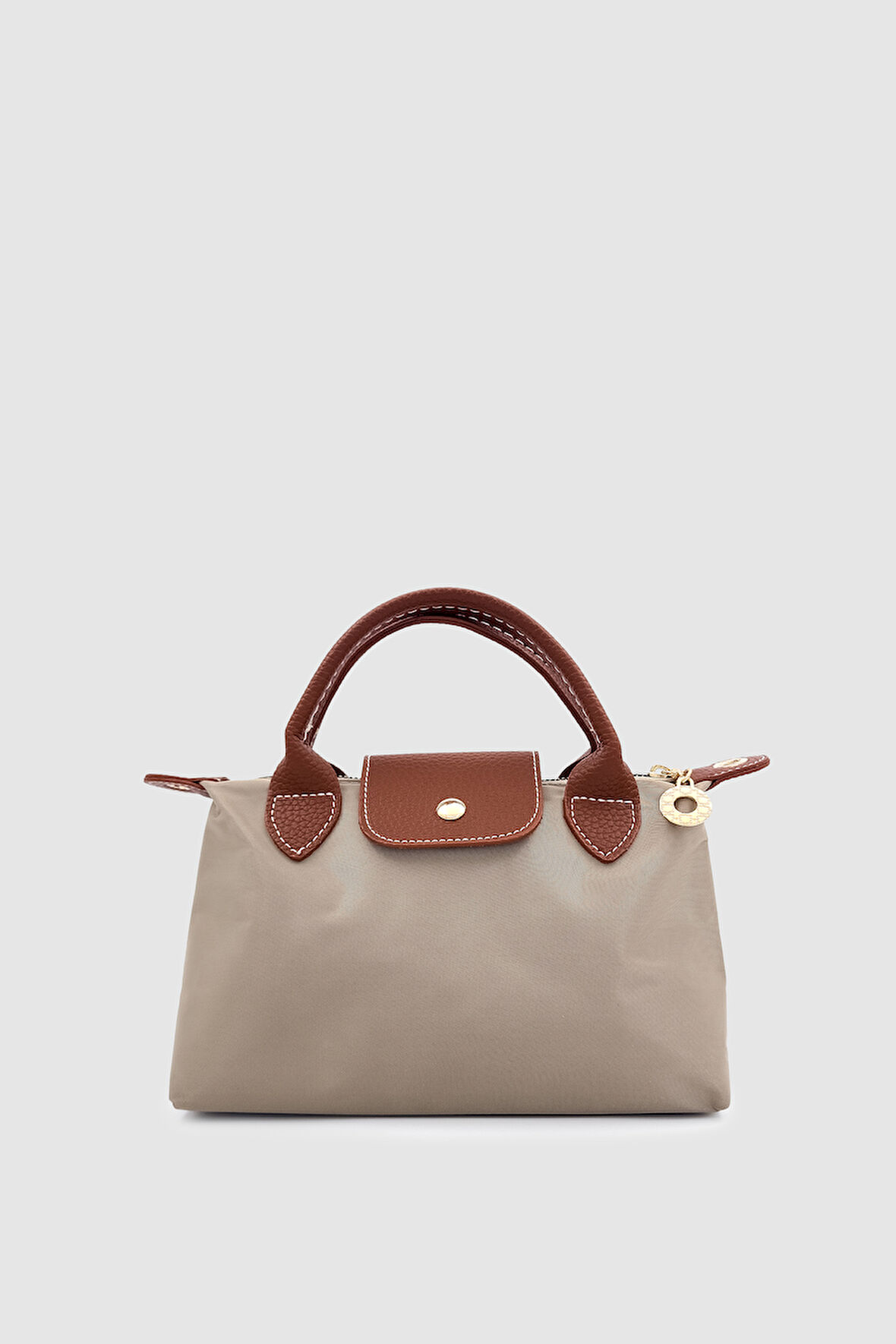 Neylo Fermuar ve Mıknatıs Kapamalı Paraşüt Kumaş Çapraz Askılı El Çantası Haki Taba