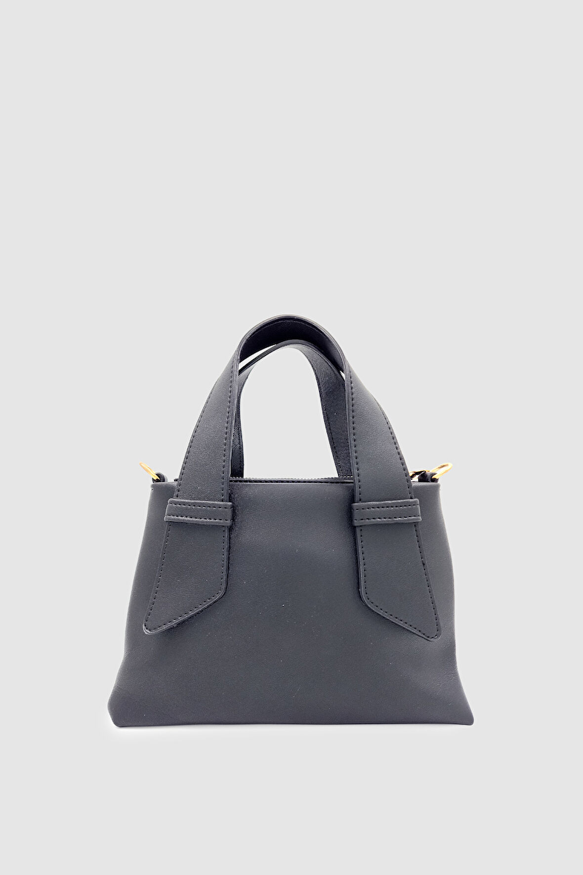 Aurly Asimetrik Askı Detaylı Çapraz Askılı El Çantası Siyah