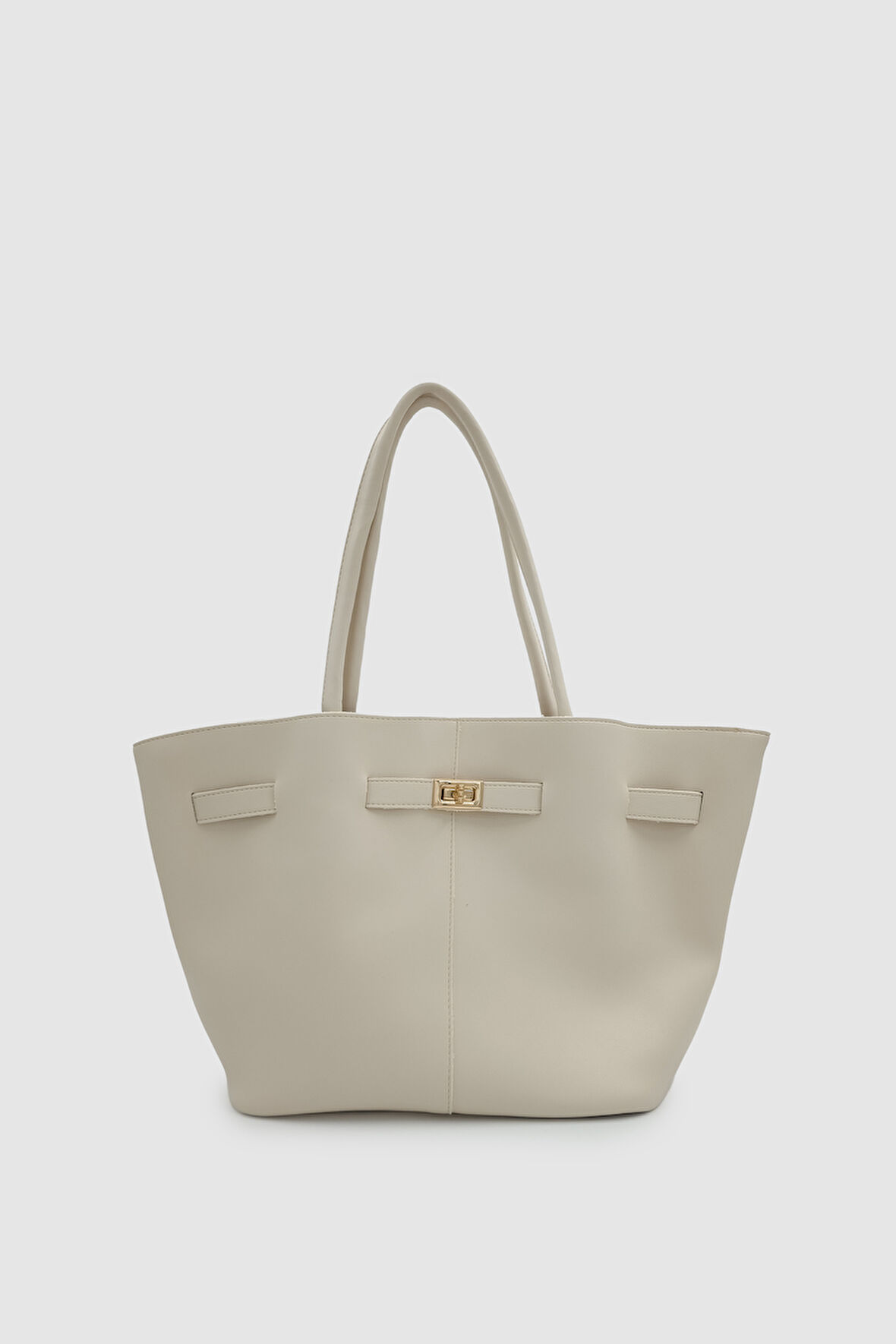 Ferny Kemer, Toka ve Dikiş Detaylı Kol ve Omuz Çantası Krem