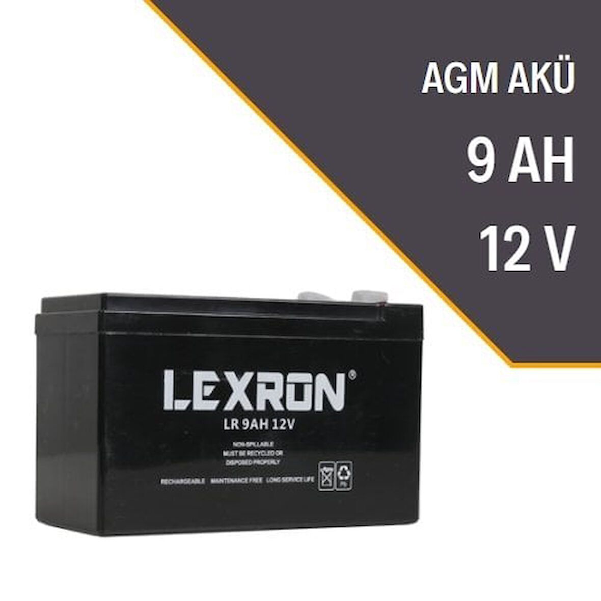 LEXRON 9AH-12V KURU TİP AKÜ LXR9