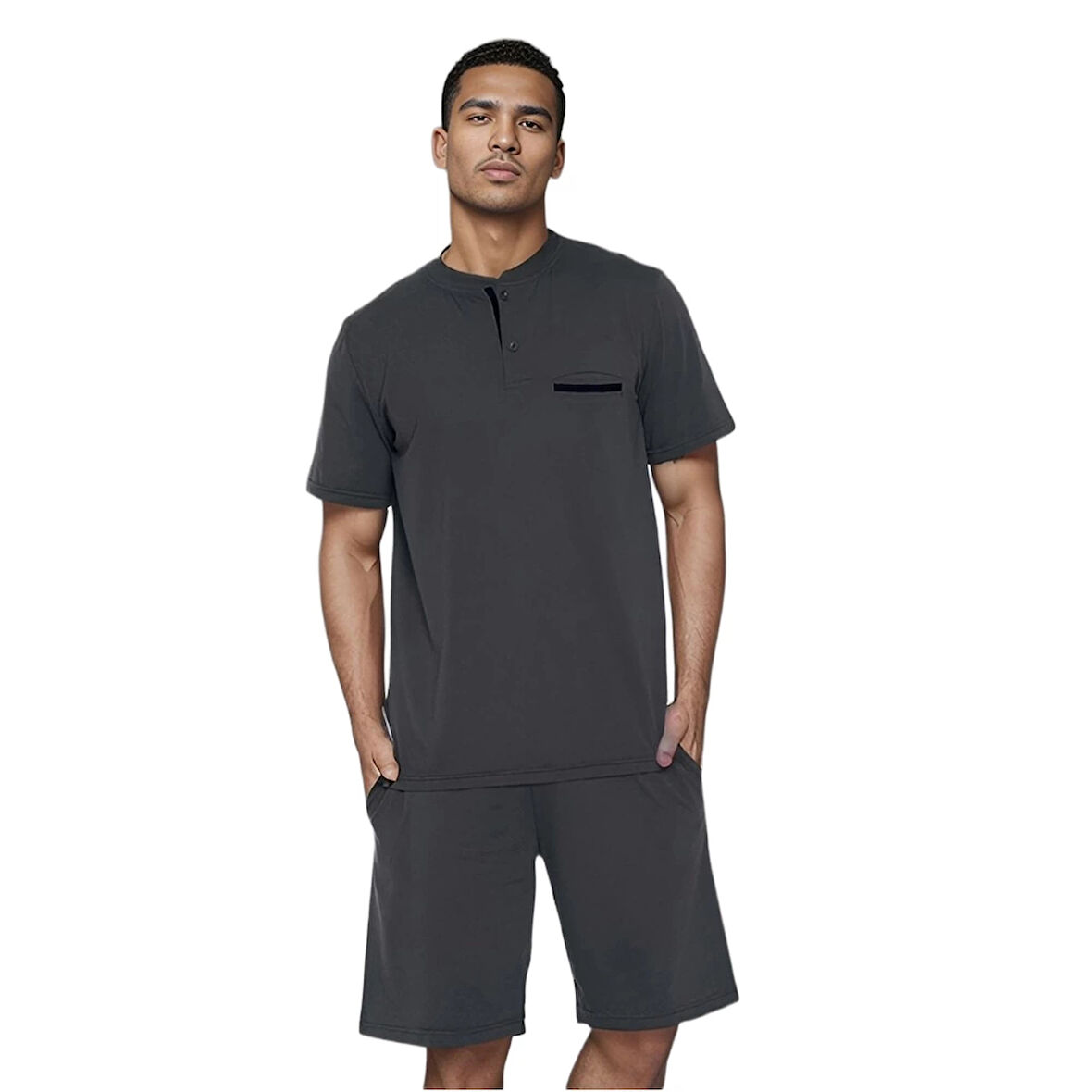 Confeo 940.107 Erkek Modal Patlı Şortlu Pijama Takım