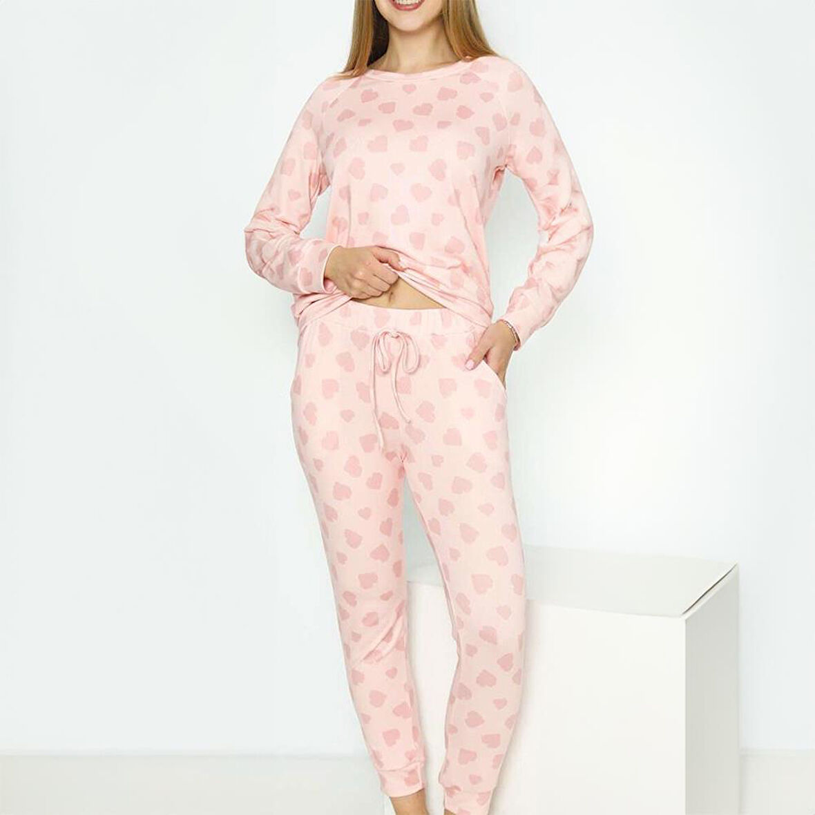 Confeo 840.800 Kadın Kışlık Bisiklet Yaka Reglan Uzunkol Pijama Takım