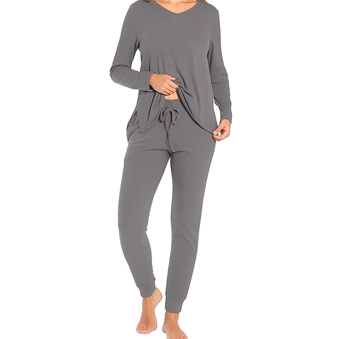Confeo 840.802 Kadın V Yaka Uzunkol Pi̇jama Takım