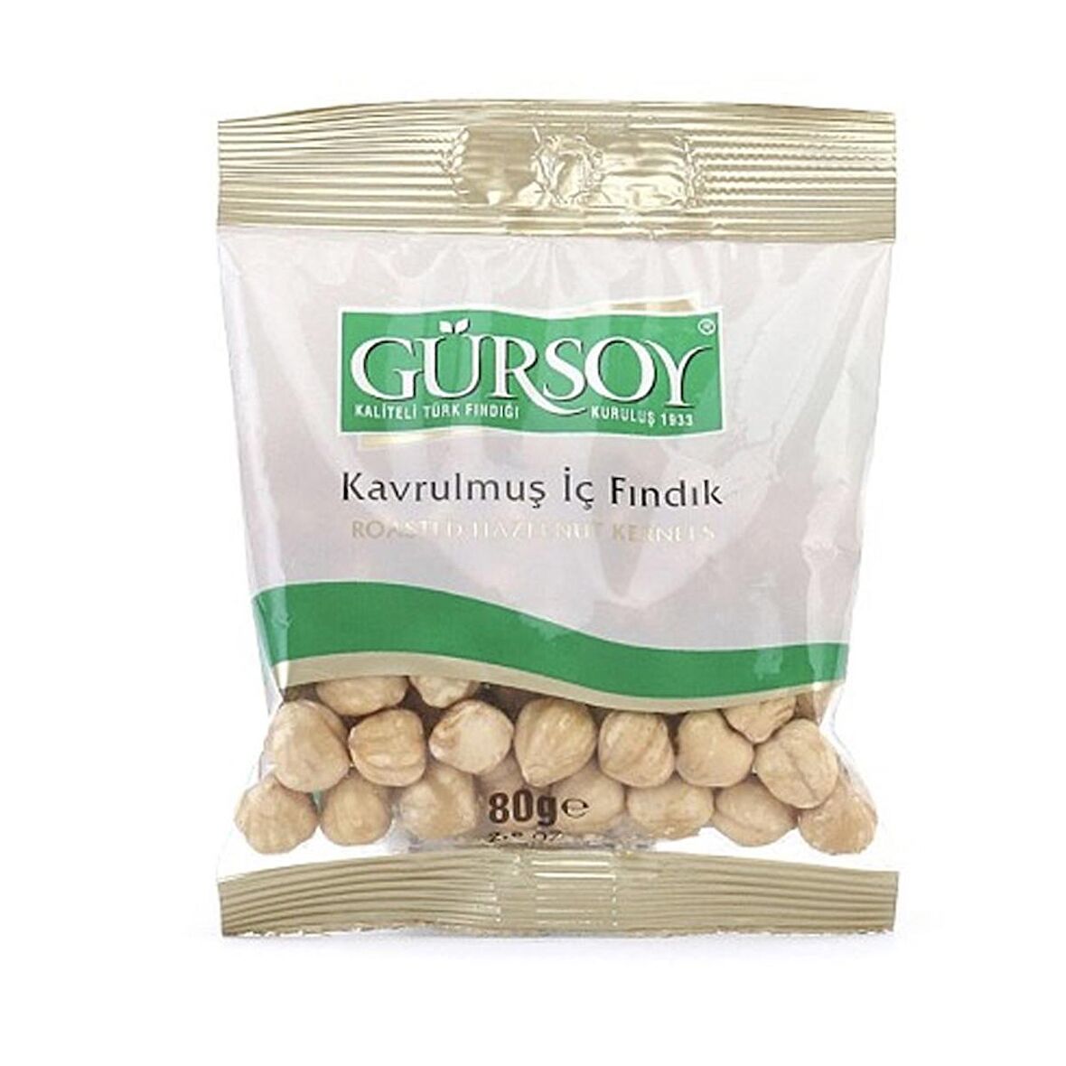 GURSOY KAVRULMUS IC FINDIK 80GR YASTIK PAKET