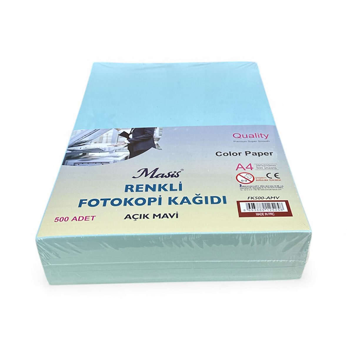 Masis A4 Renkli Fotokopi Kağıdı 500 lü Açık Mavi