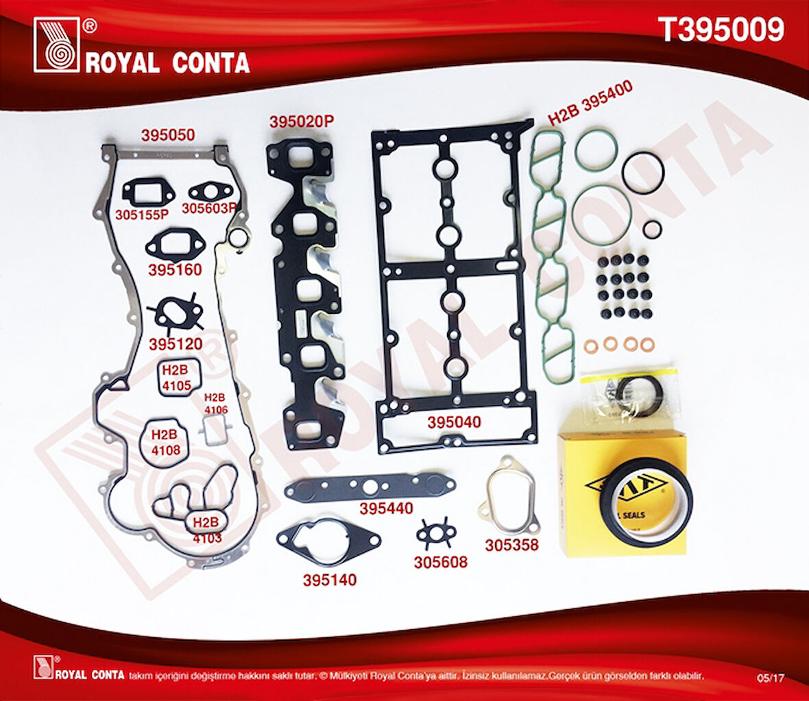 Fiat Motor Takım Contası (alt / Ust Full) Skt Keceli S,k,c Harıc Doblo Palıo Albea Punto Linea Fiorıno 1, - Royal T395009