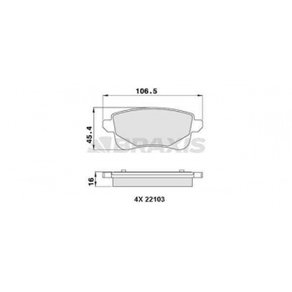 Renault Arka Fren Balatası Grand Scenic III 13> - Braxıs Aa0272