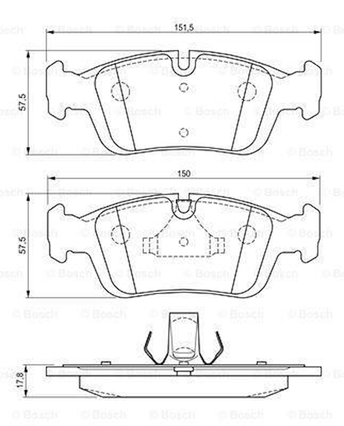 Bmw Fren Balatası On Bmw E46 E36 91>05 - Bosch 0986494015