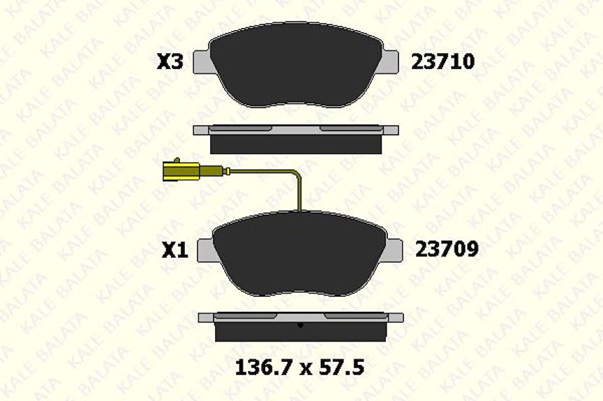 Fiat On Fren Balatası Fiat Bravo II Doblo Fiorıno Bipper Nemo Pratıco Evo Punto Stilo İdea Linea 08> Opel - Kale B 23710 192 05 Ans