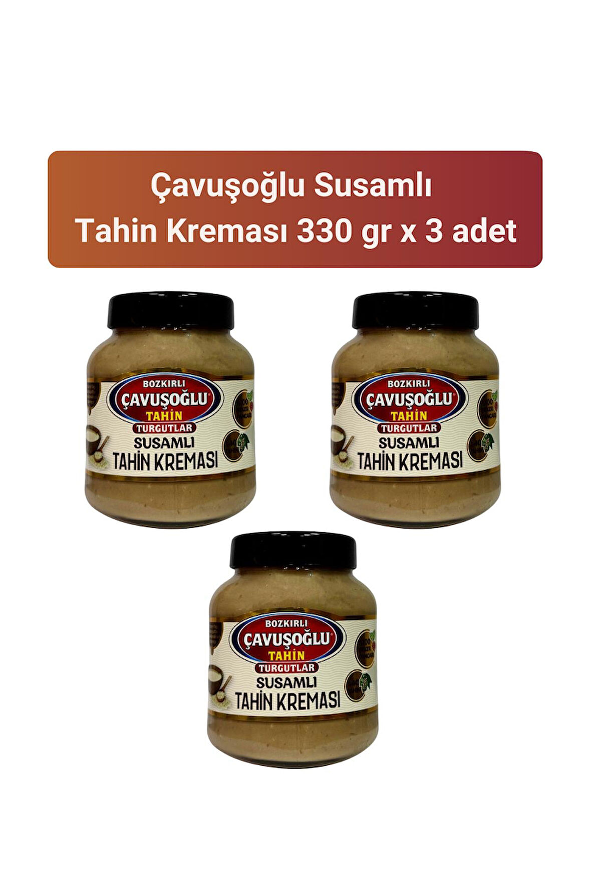 Çavuşoğlu Susamlı Tahin Kreması 330 gr x 3 Adet