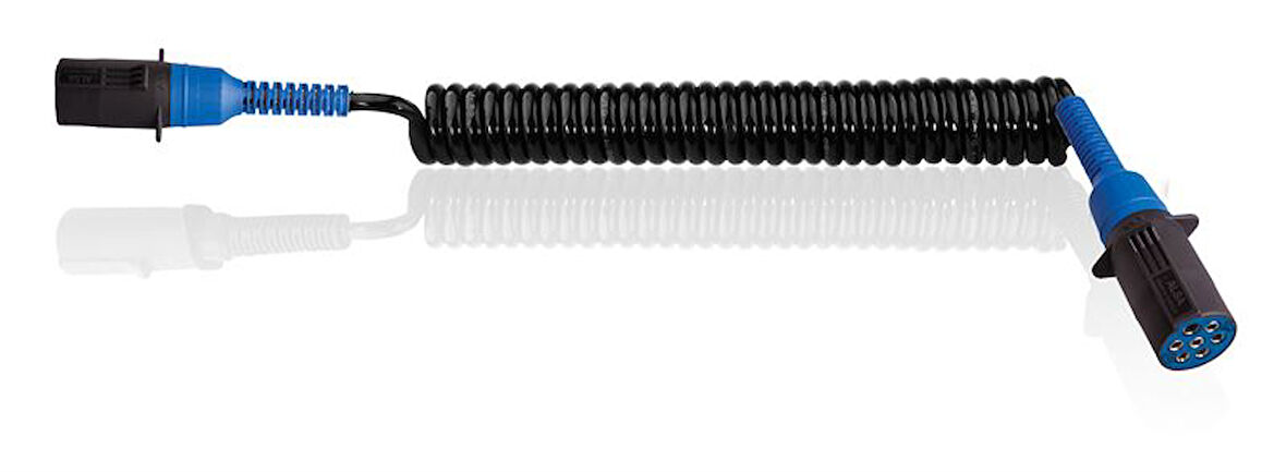 Unıversal Truck 24v Kablolu Plastık Romork Fisi N Tip Plastık Yay Korumalı (1x1,5mm2 + 6x1mm2) 4,50mt - Alsa 05rf0103n45