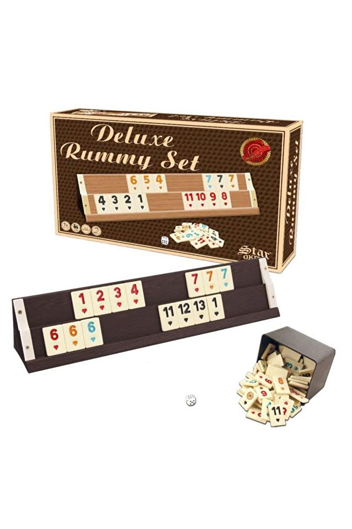 Star Deluxe Ahşap Okey Takımı 