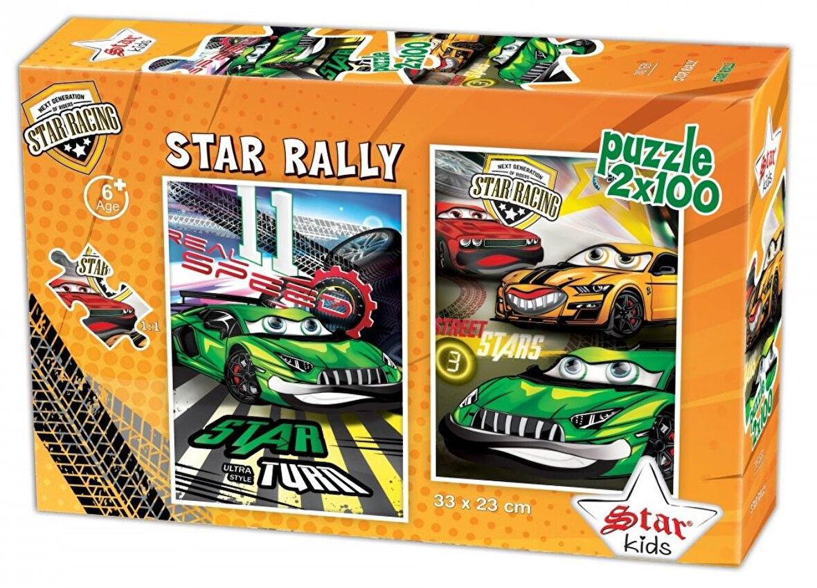 Star Puzzle 2x100 Parça Çocuk Puzzle (6 Yaş ve Üzeri) - Star Ralli